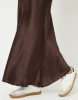 Chocolate Brown Maxi Satin Slip Skirt sold by Threadbare