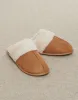 Threadbare Women's Brown Faux Suede Faux Fur Lined Mule Slippers sold by Threadbare