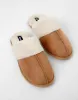 Threadbare Women's Brown Faux Suede Faux Fur Lined Mule Slippers sold by Threadbare