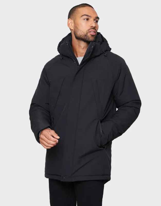 Men's Black Padded Jacket sold by Threadbare