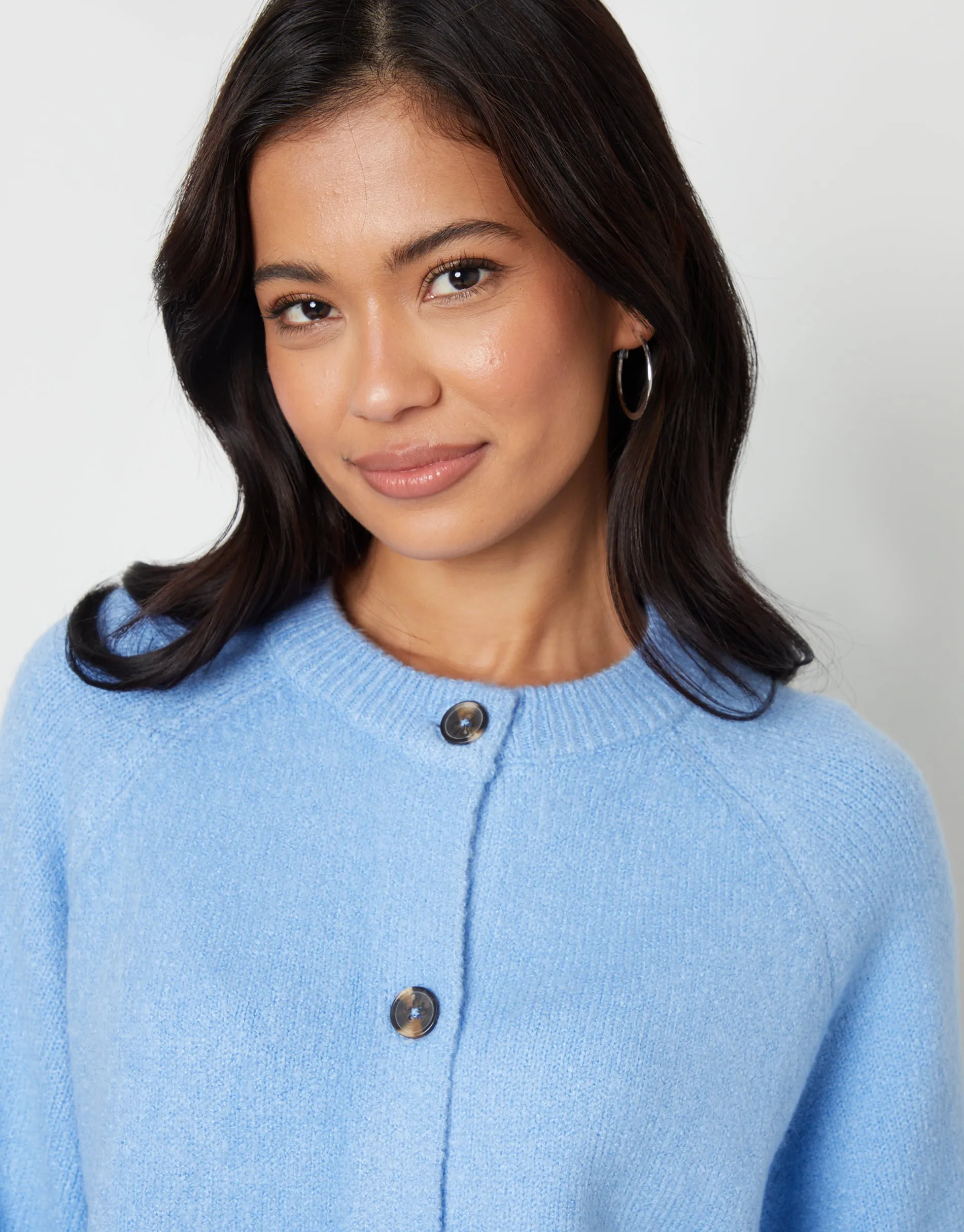Threadbare Women's Blue Button Up Knitted Cardigan sold by Threadbare product image thumbnail 3
