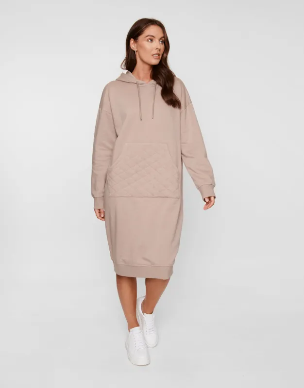 Women's Taupe Hoodie Dress sold by Threadbare