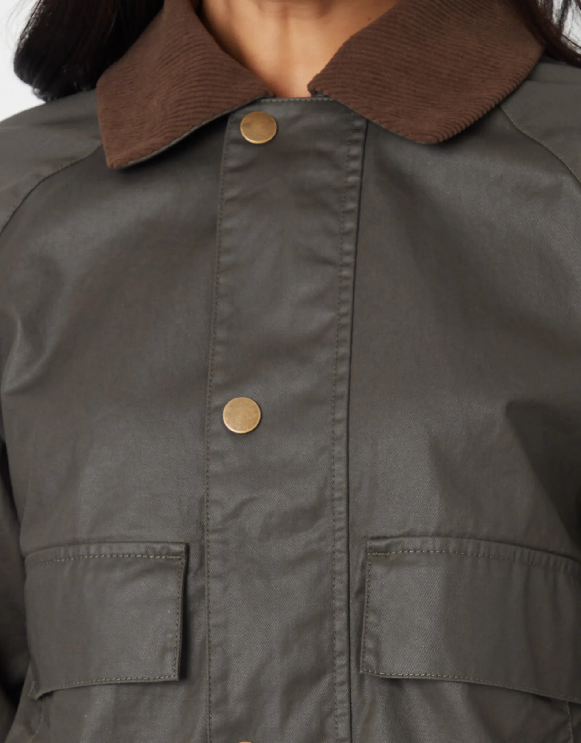 Khaki Green Waxed Jacket sold by Threadbare product image thumbnail 4
