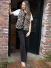 Leopard Print Tie Front Borg Gilet sold by Threadbare