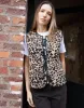 Leopard Print Tie Front Borg Gilet sold by Threadbare