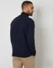 Threadbare Men's Navy Basket Stitch Mock T-Shirt Quarter Zip Jumper sold by Threadbare