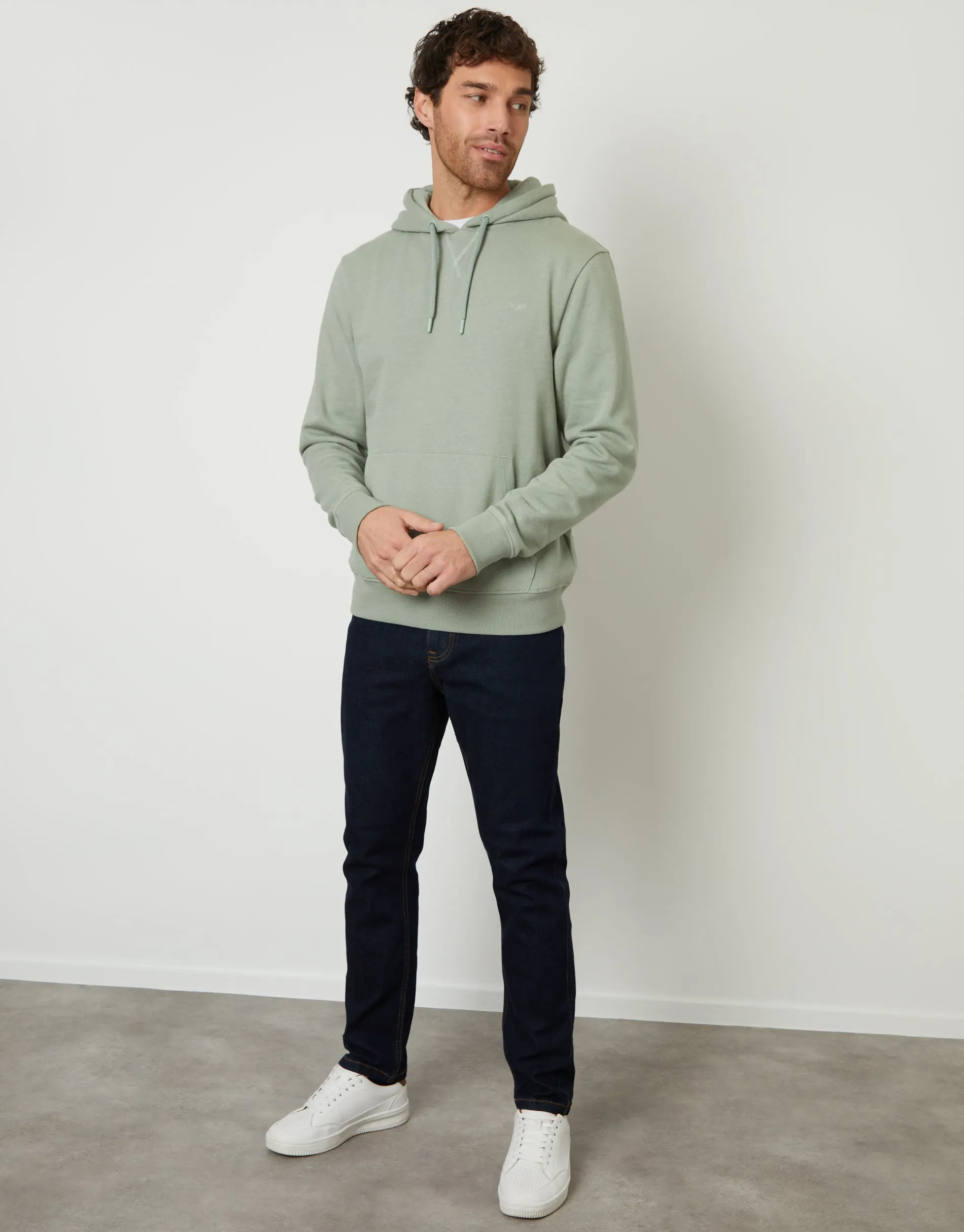 Sage Green Pullover Hoodie sold by Threadbare product image thumbnail 3