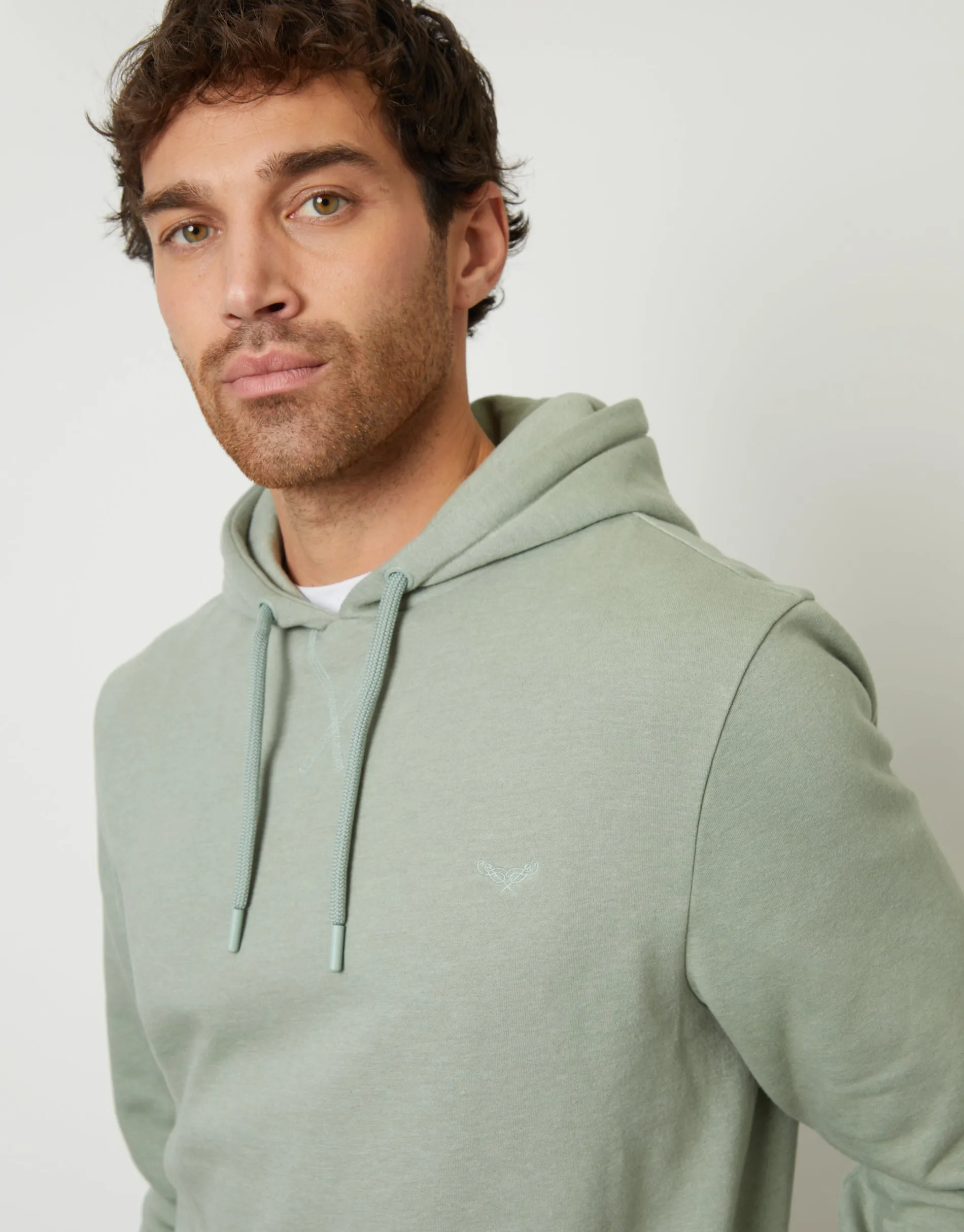 Sage Green Pullover Hoodie sold by Threadbare product image thumbnail 4