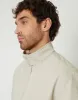 Stone Zip Up Harrington Jacket sold by Threadbare
