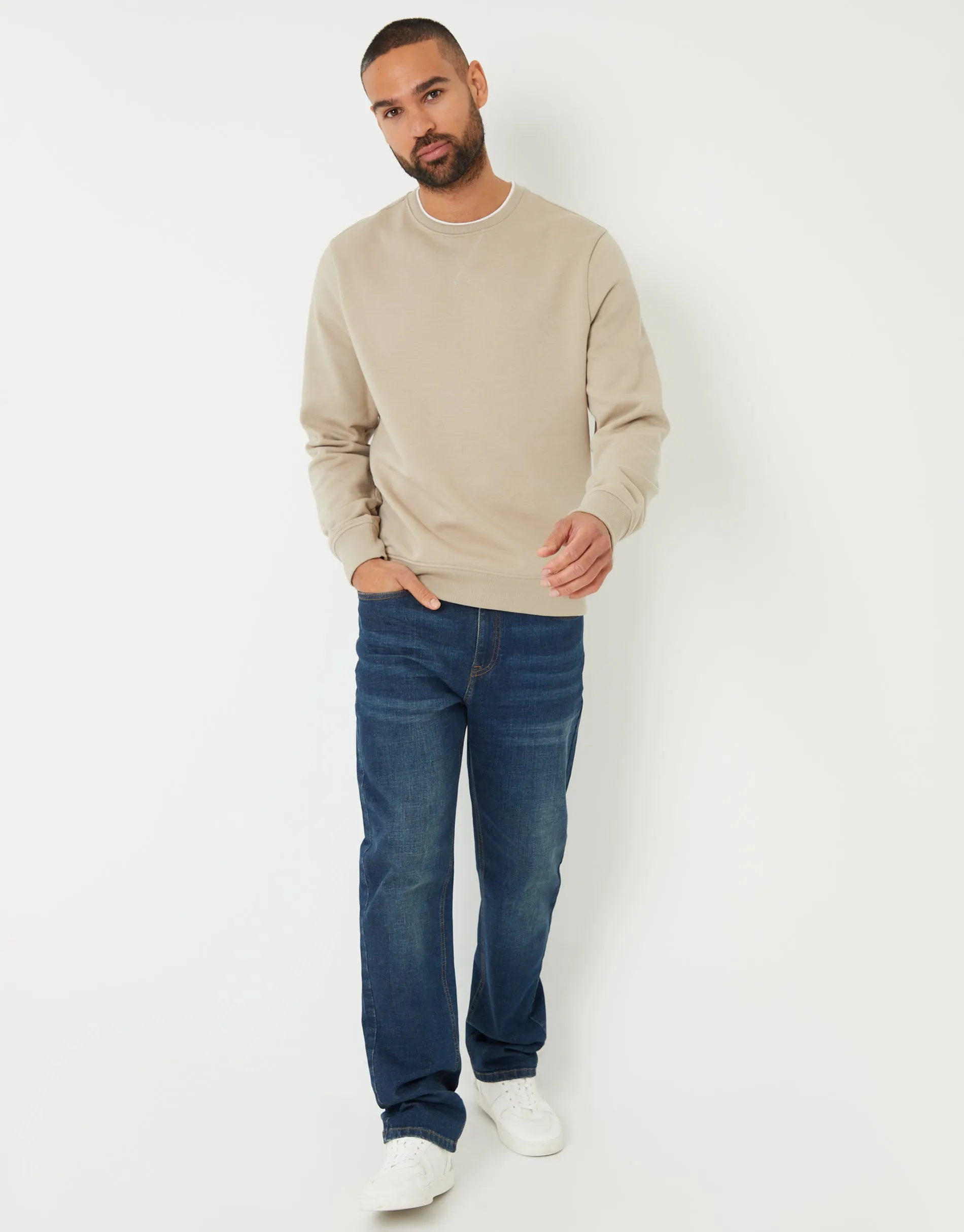 Stone Mock T-Shirt Crew Neck Sweatshirt sold by Threadbare product image thumbnail 3