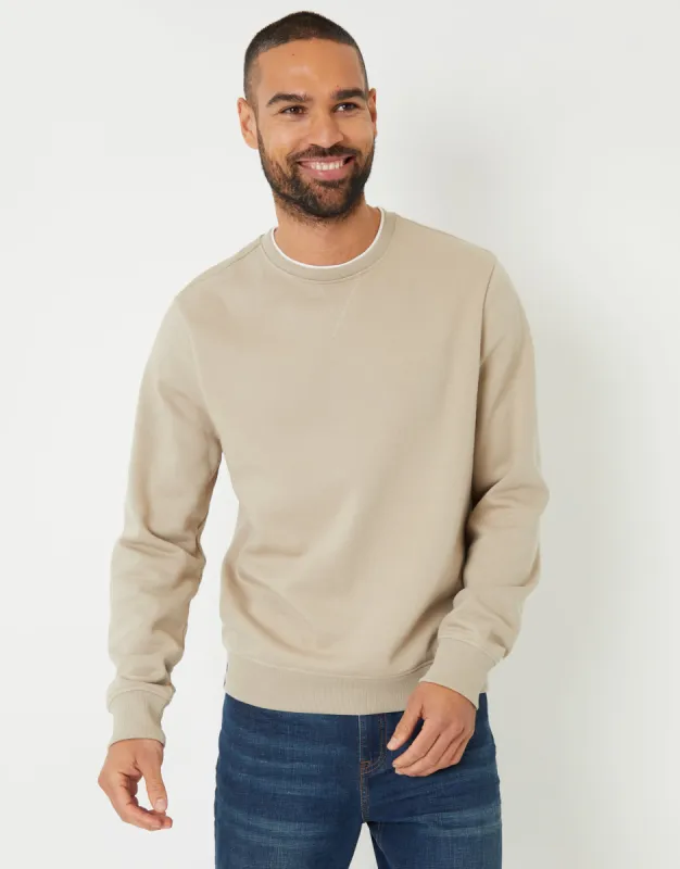 Stone Mock T-Shirt Crew Neck Sweatshirt sold by Threadbare