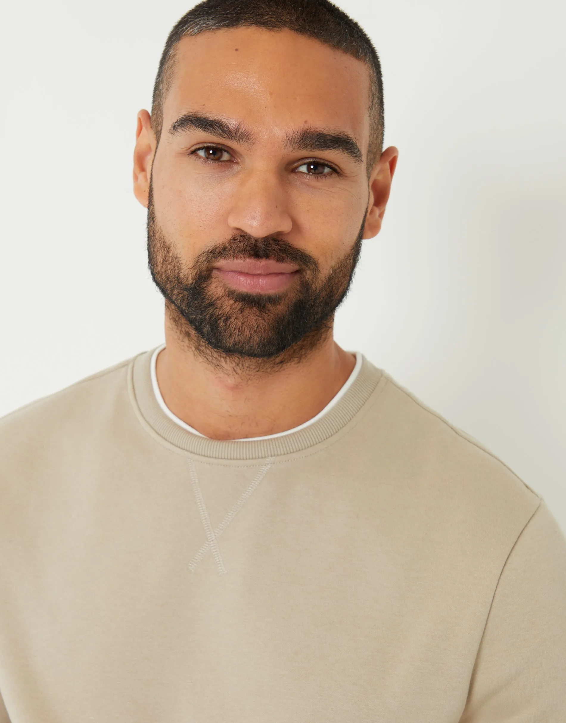 Stone Mock T-Shirt Crew Neck Sweatshirt sold by Threadbare product image thumbnail 4