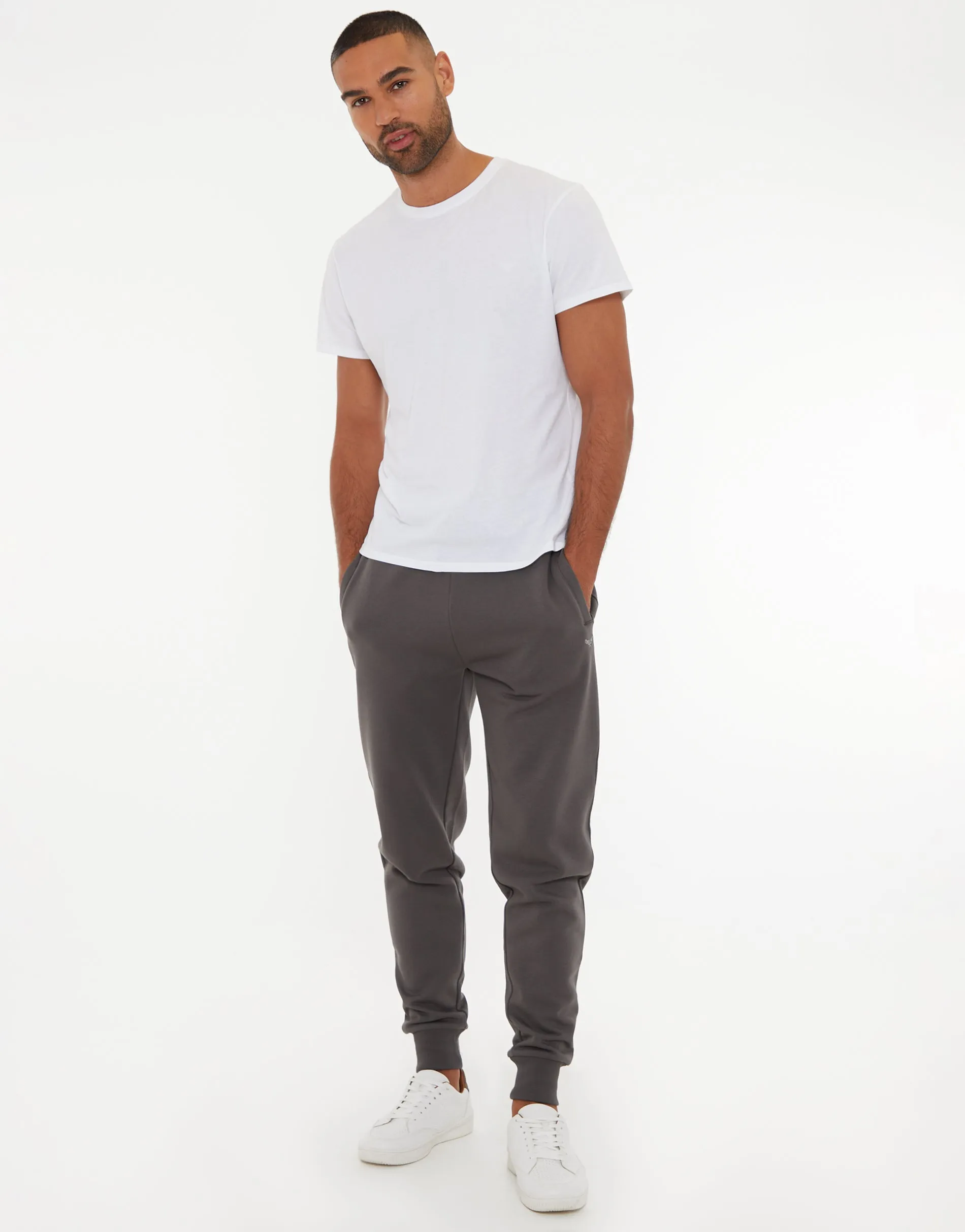 Slate Grey Regular Fit Joggers sold by Threadbare product image thumbnail 3