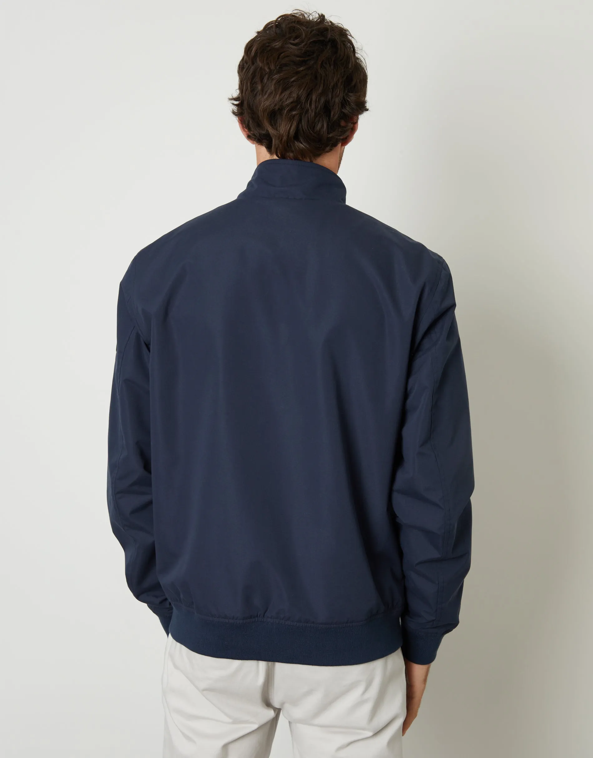 Navy Zip Up Harrington Jacket sold by Threadbare product image thumbnail 2