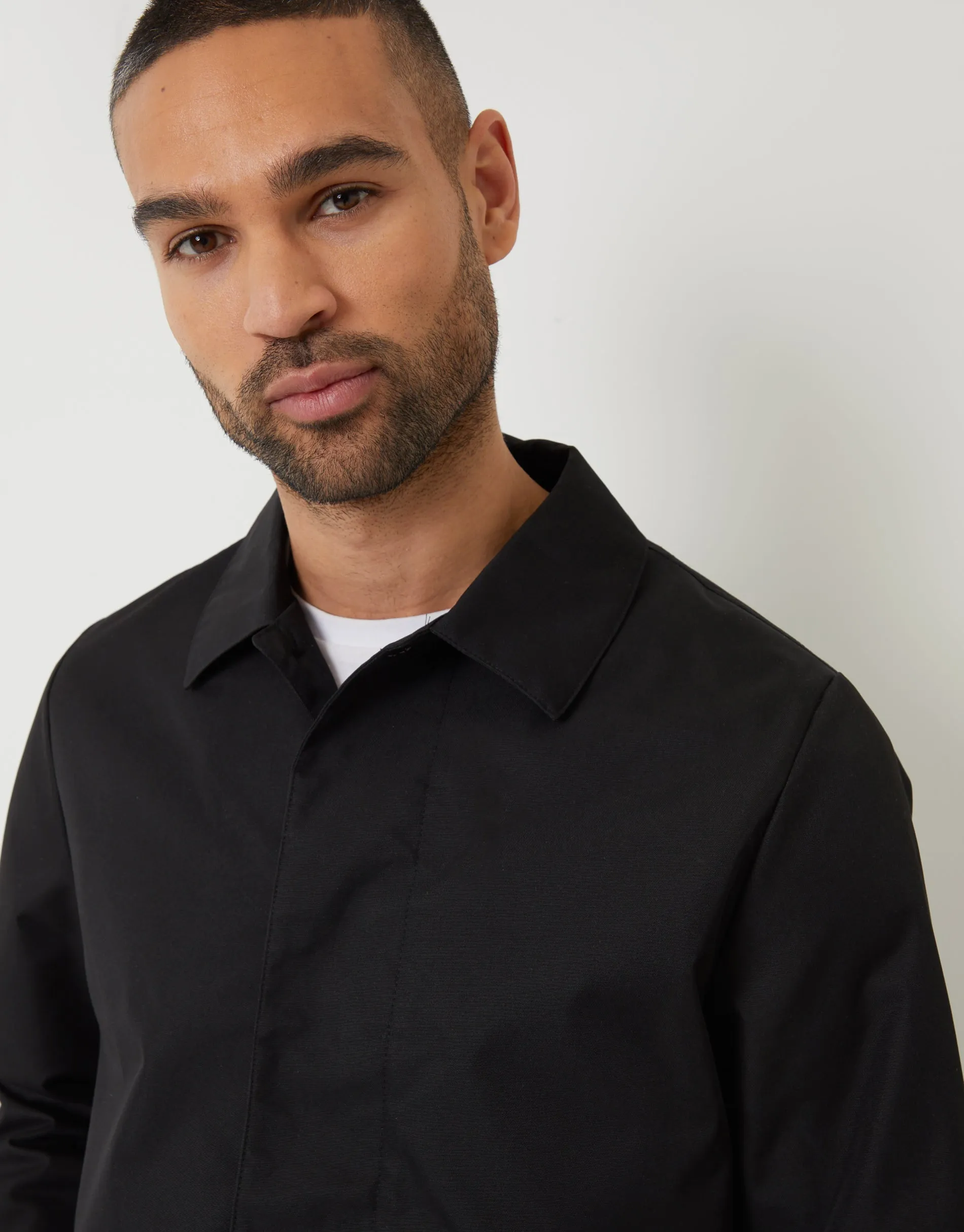 Black Showerproof Longline Mac sold by Threadbare product image thumbnail 4