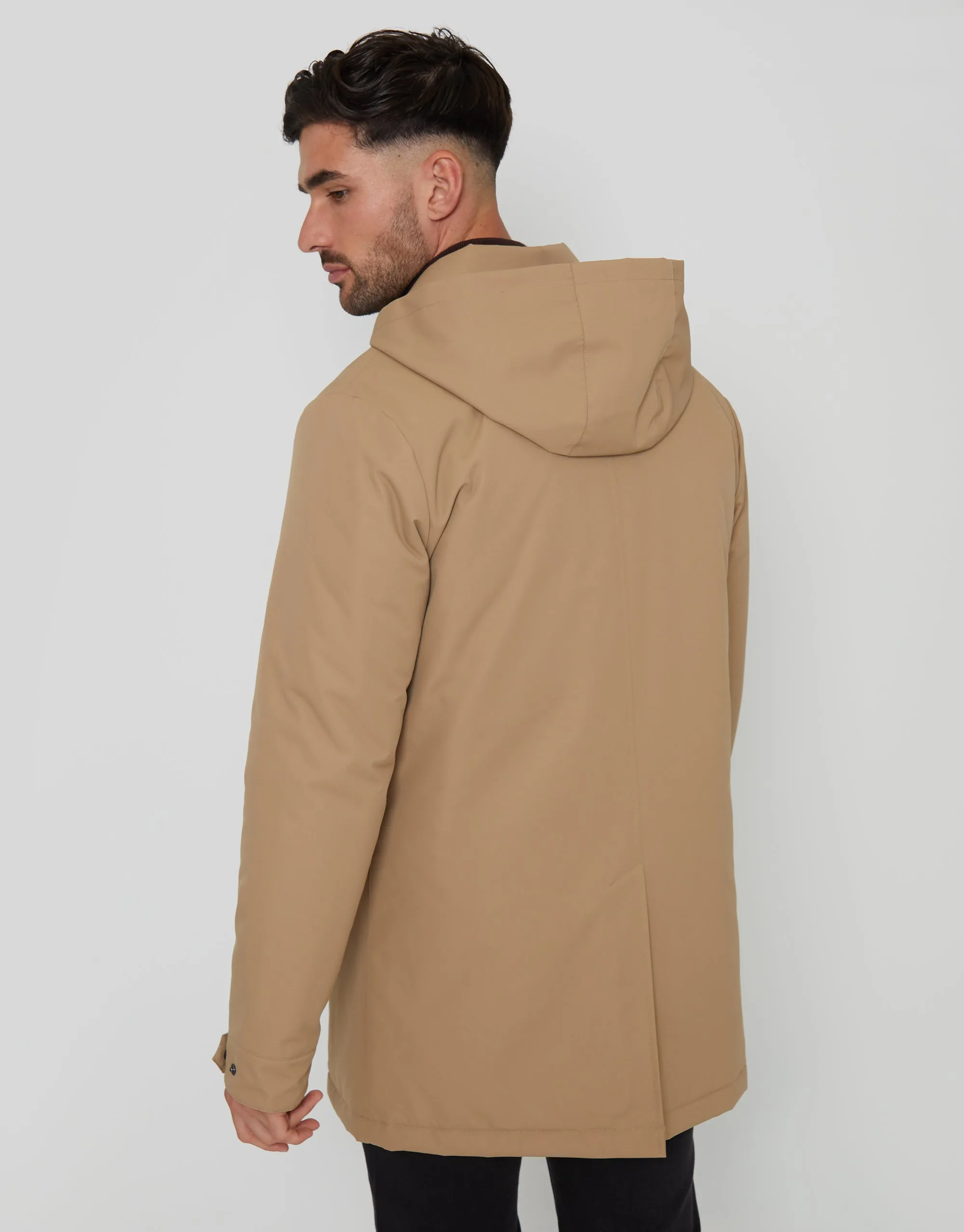 Dark Stone Showerproof 2-in-1 Mac with Concealed Hood sold by Threadbare product image thumbnail 3