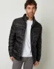 Black Funnel Neck Utility Puffer Jacket sold by Threadbare