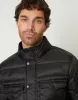 Black Funnel Neck Utility Puffer Jacket sold by Threadbare