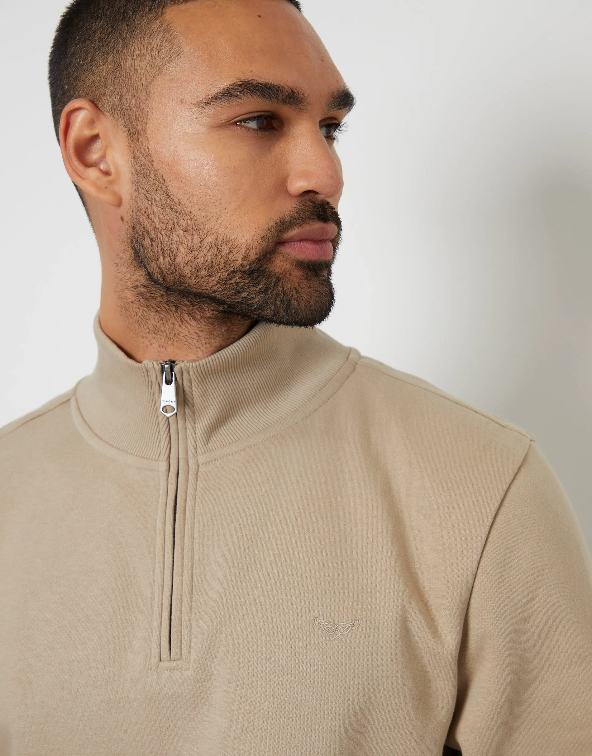 Stone Quarter Zip Sweatshirt sold by Threadbare product image thumbnail 4