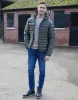 Khaki Green Hooded Puffer Jacket sold by Threadbare