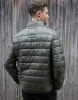Khaki Green Funnel Neck Utility Puffer Jacket sold by Threadbare