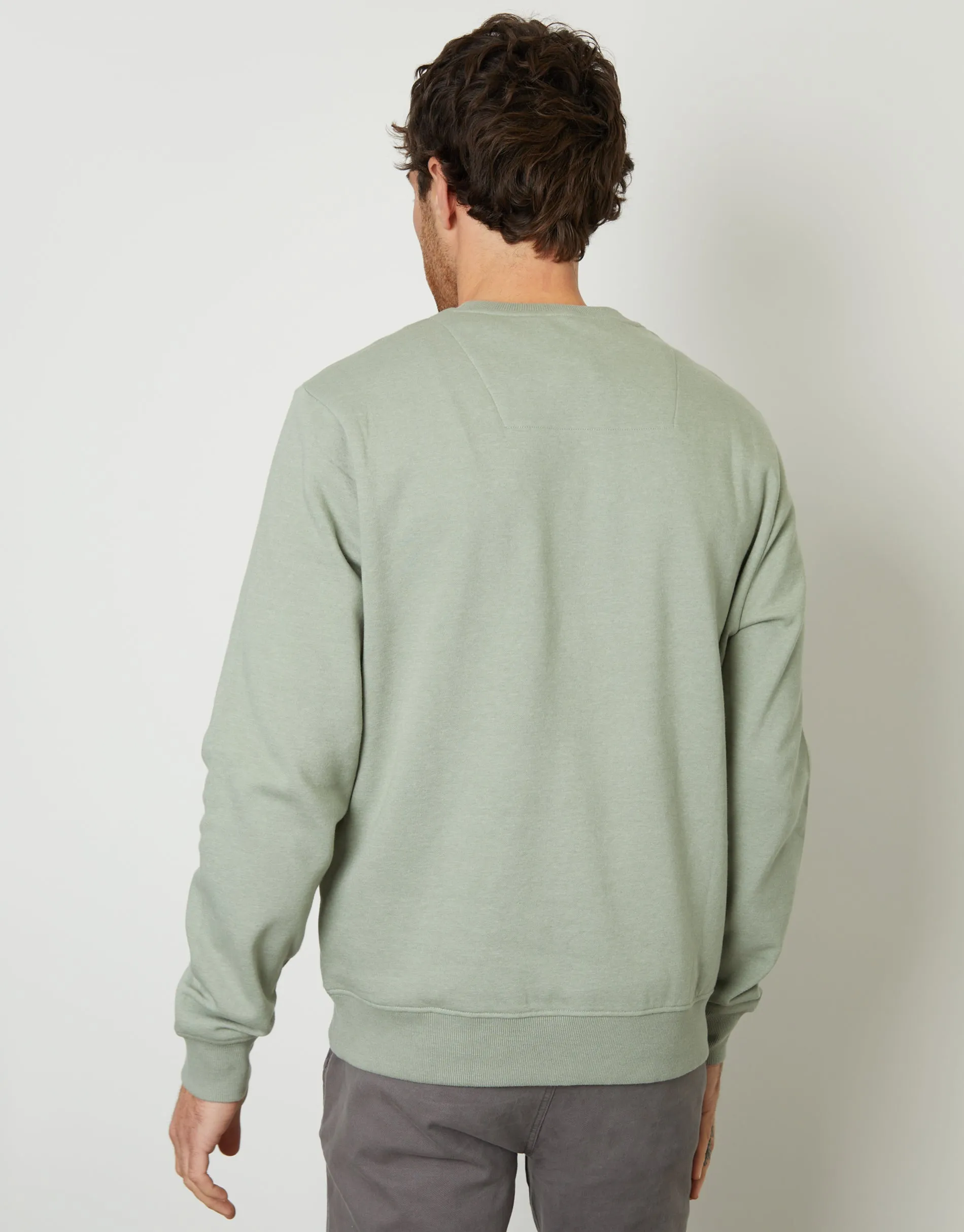 Sage Green Crew Neck Sweatshirt sold by Threadbare product image thumbnail 2