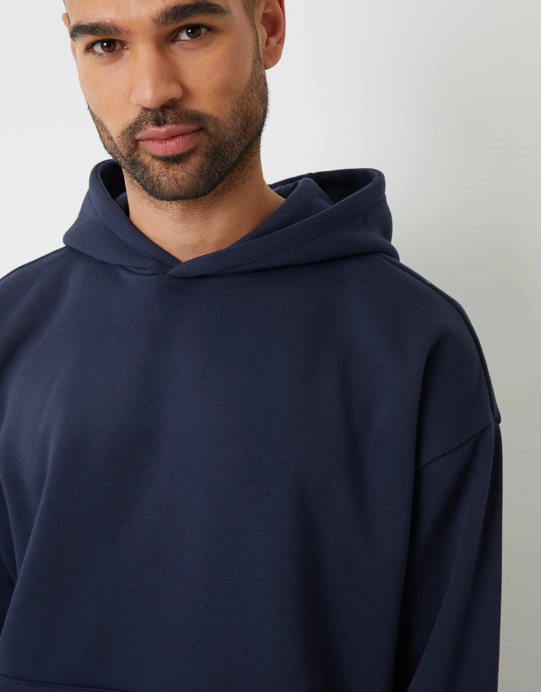 Navy Relaxed Fit Overhead Hoodie sold by Threadbare product image thumbnail 4
