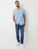 Threadbare Men's Denim Blue Short Sleeve Linen Blend Shirt sold by Threadbare