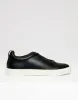 Threadbare Men's Black Faux Leather Elastic Lace Slip On Trainers sold by Threadbare
