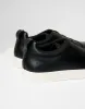 Threadbare Men's Black Faux Leather Elastic Lace Slip On Trainers sold by Threadbare