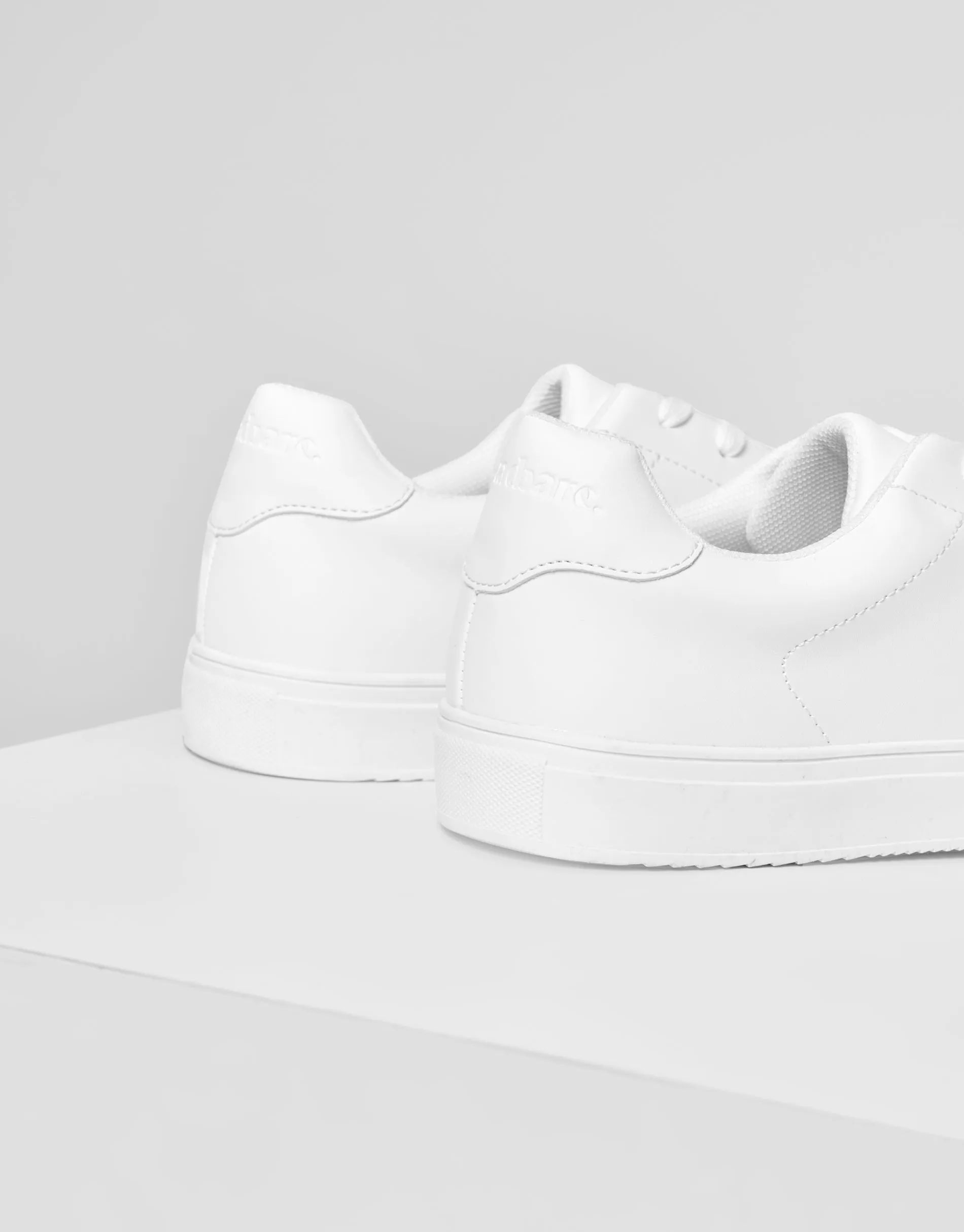 White PU Court Trainers sold by Threadbare product image thumbnail 4