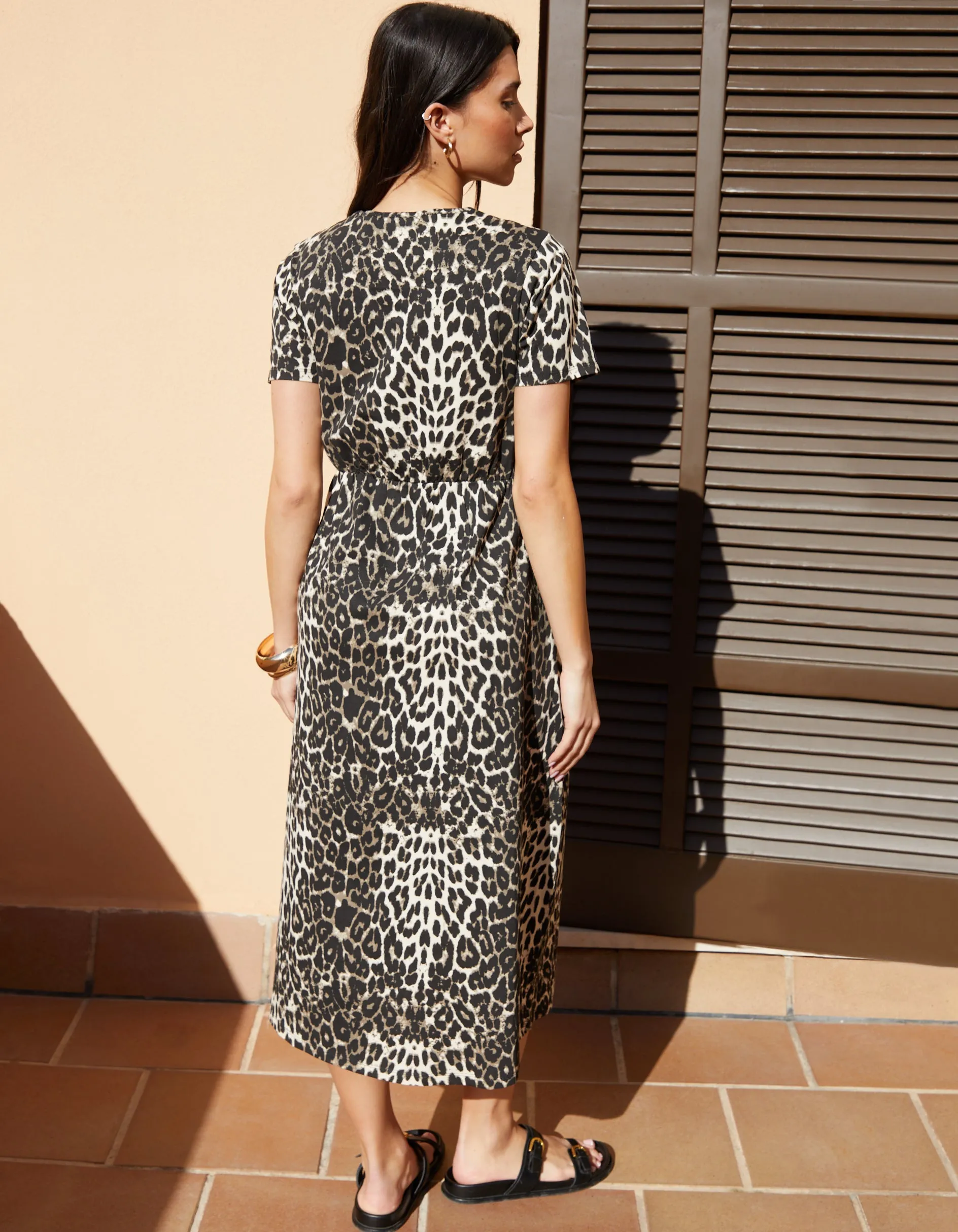Threadbare Women's Leopard Print Jersey Midi Smock Dress with Pockets sold by Threadbare product image thumbnail 2