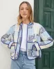 Blue Floral Patchwork Quilted Jacket sold by Threadbare