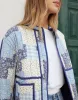Blue Floral Patchwork Quilted Jacket sold by Threadbare