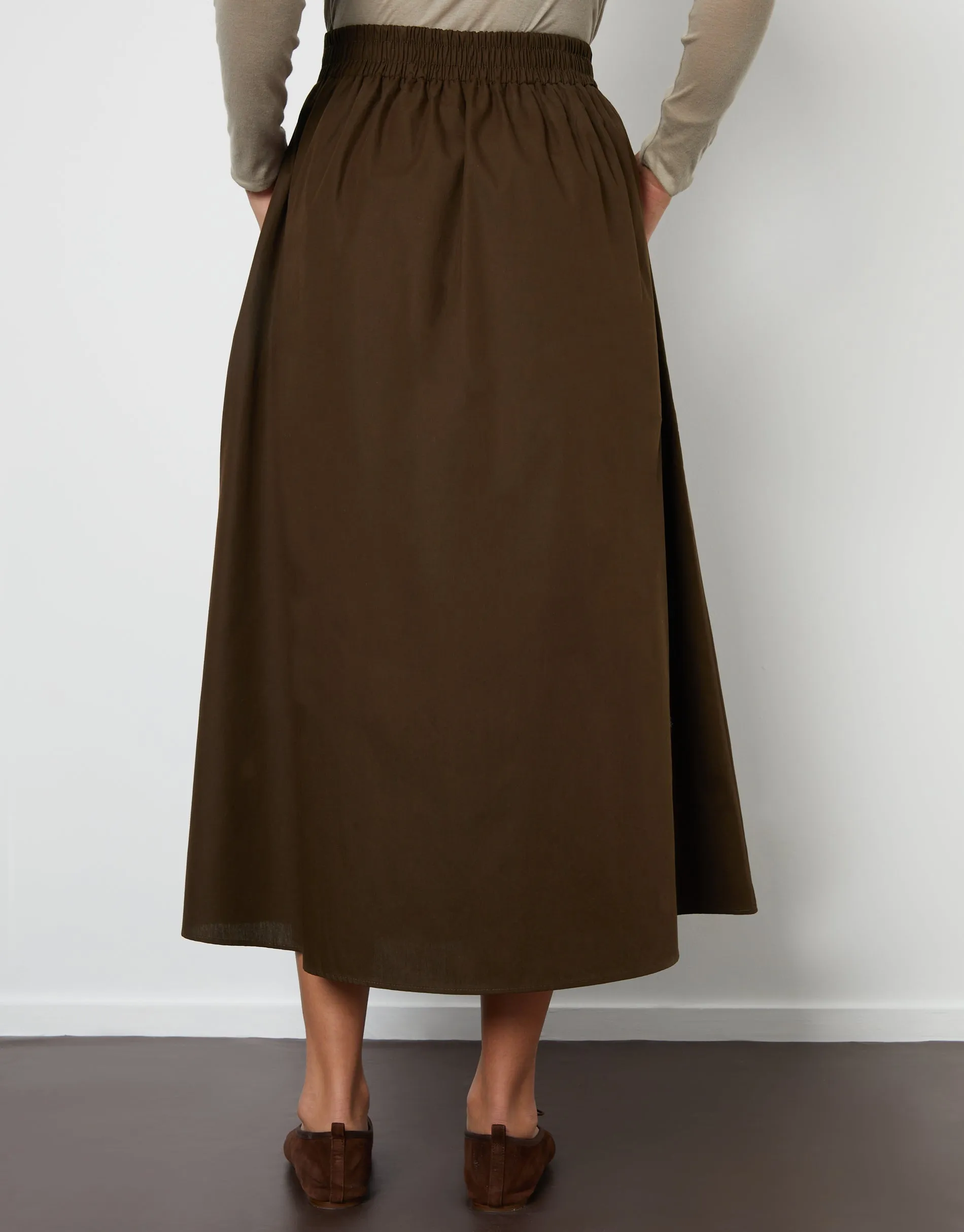 Chocolate Brown Maxi Skirt with Pockets sold by Threadbare product image thumbnail 4