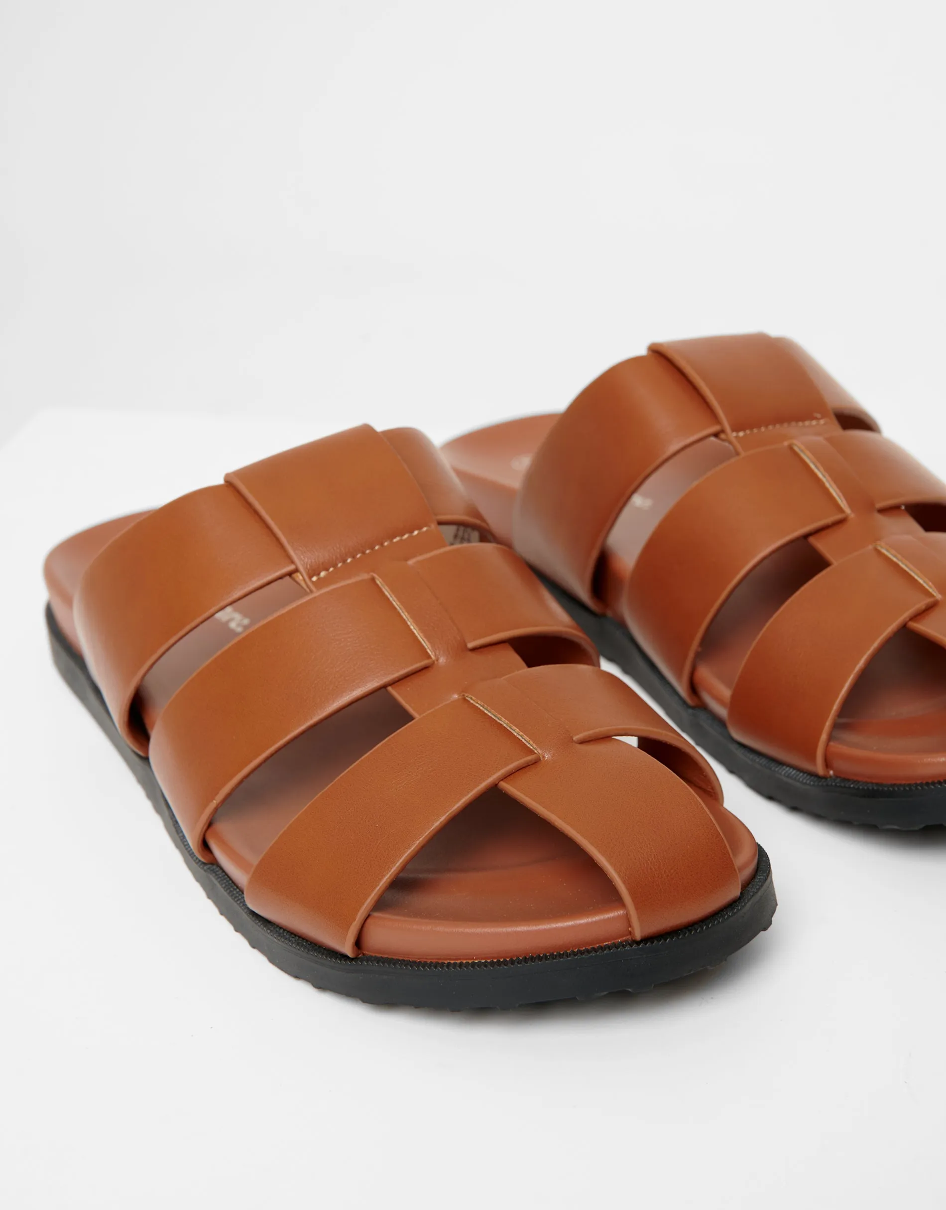 Tan Brown Gladiator Sandals sold by Threadbare product image thumbnail 4