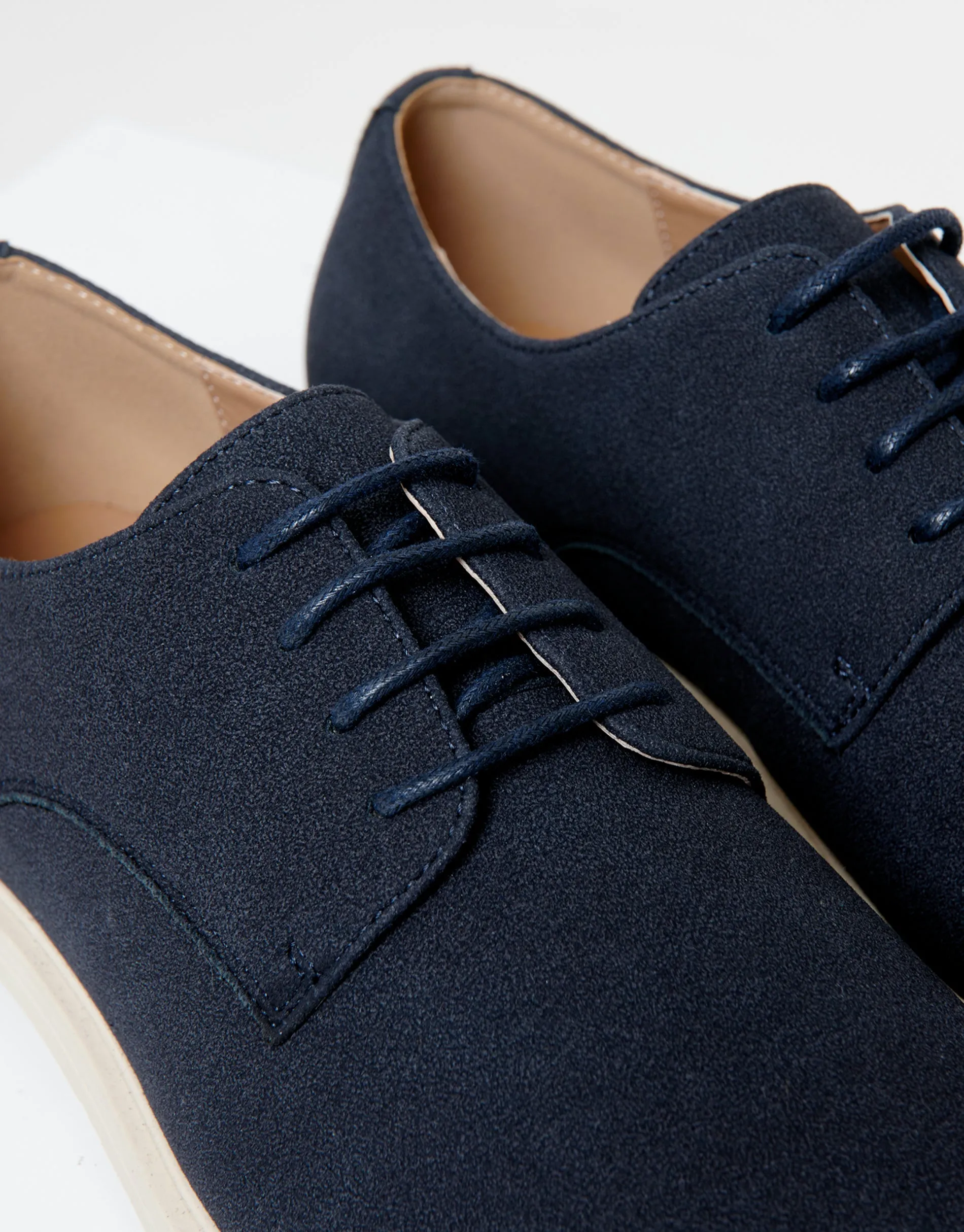 Navy Faux Suede Desert Shoes sold by Threadbare product image thumbnail 3