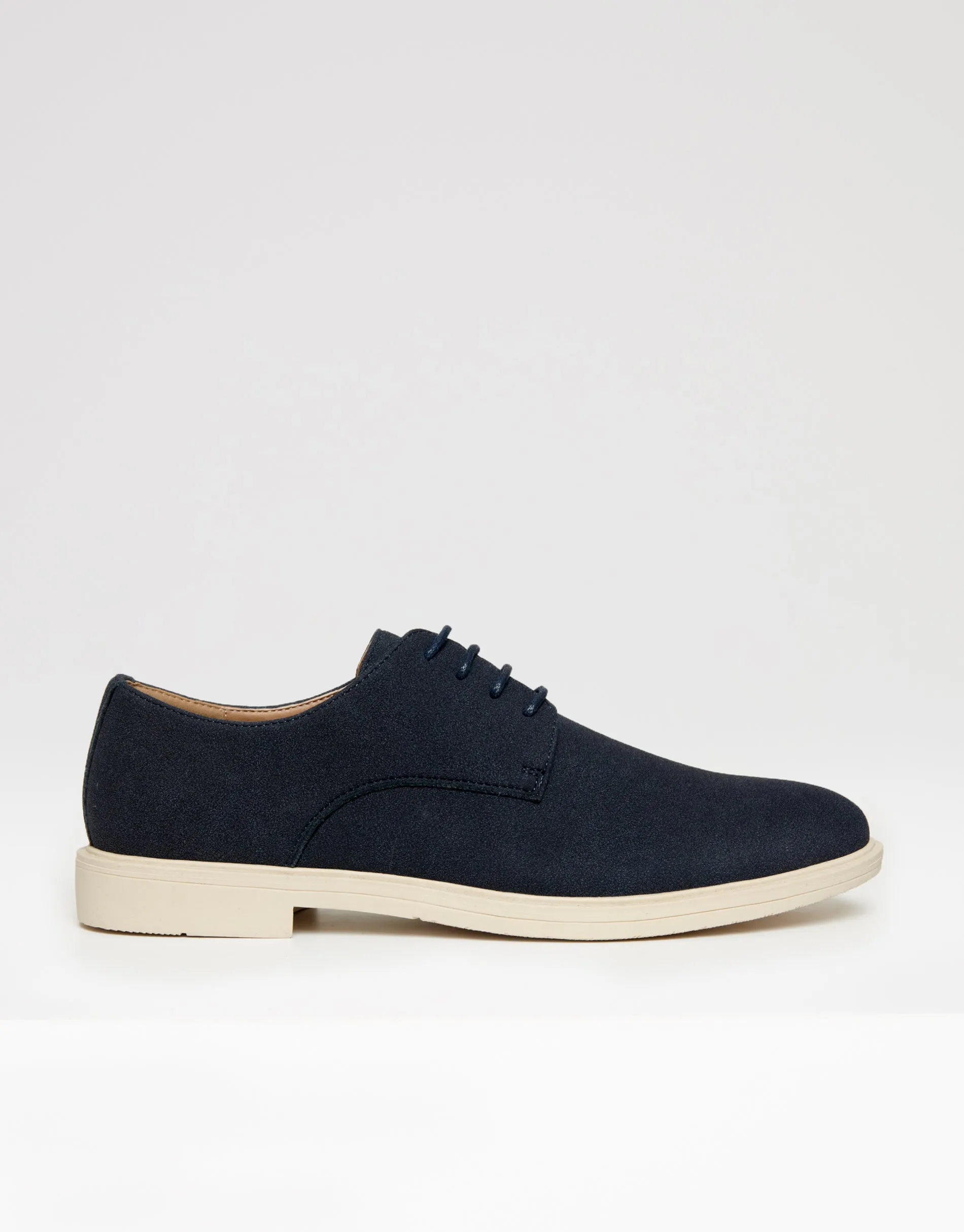 Navy Faux Suede Desert Shoes sold by Threadbare