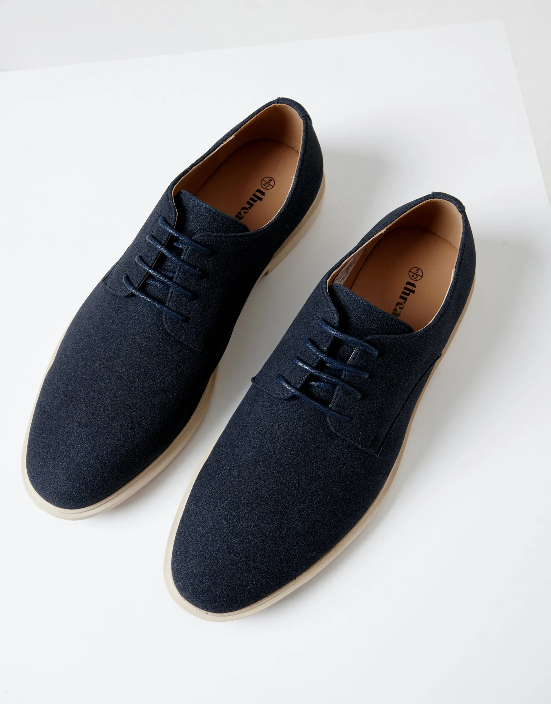 Navy Faux Suede Desert Shoes sold by Threadbare product image thumbnail 2