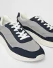 Threadbare Men's Navy Retro Panelled Court Trainers sold by Threadbare