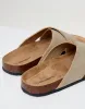 Beige Faux Suede Cross Strap Sandals sold by Threadbare