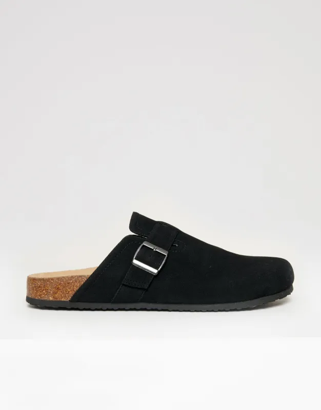 Threadbare Men's Black Faux Suede Mule Sandals sold by Threadbare