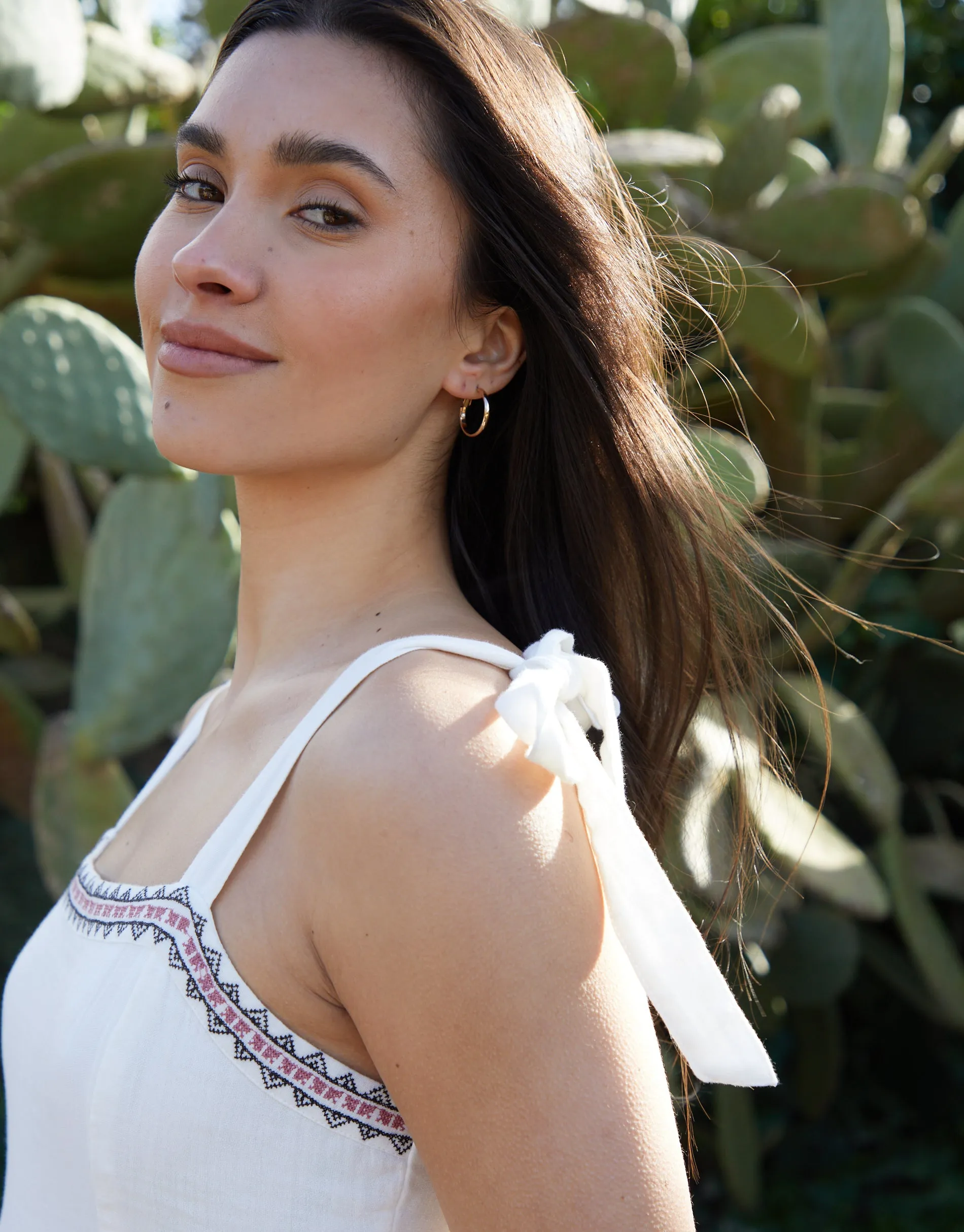 Cream Embroidered Tiered Maxi Dress sold by Threadbare product image thumbnail 3