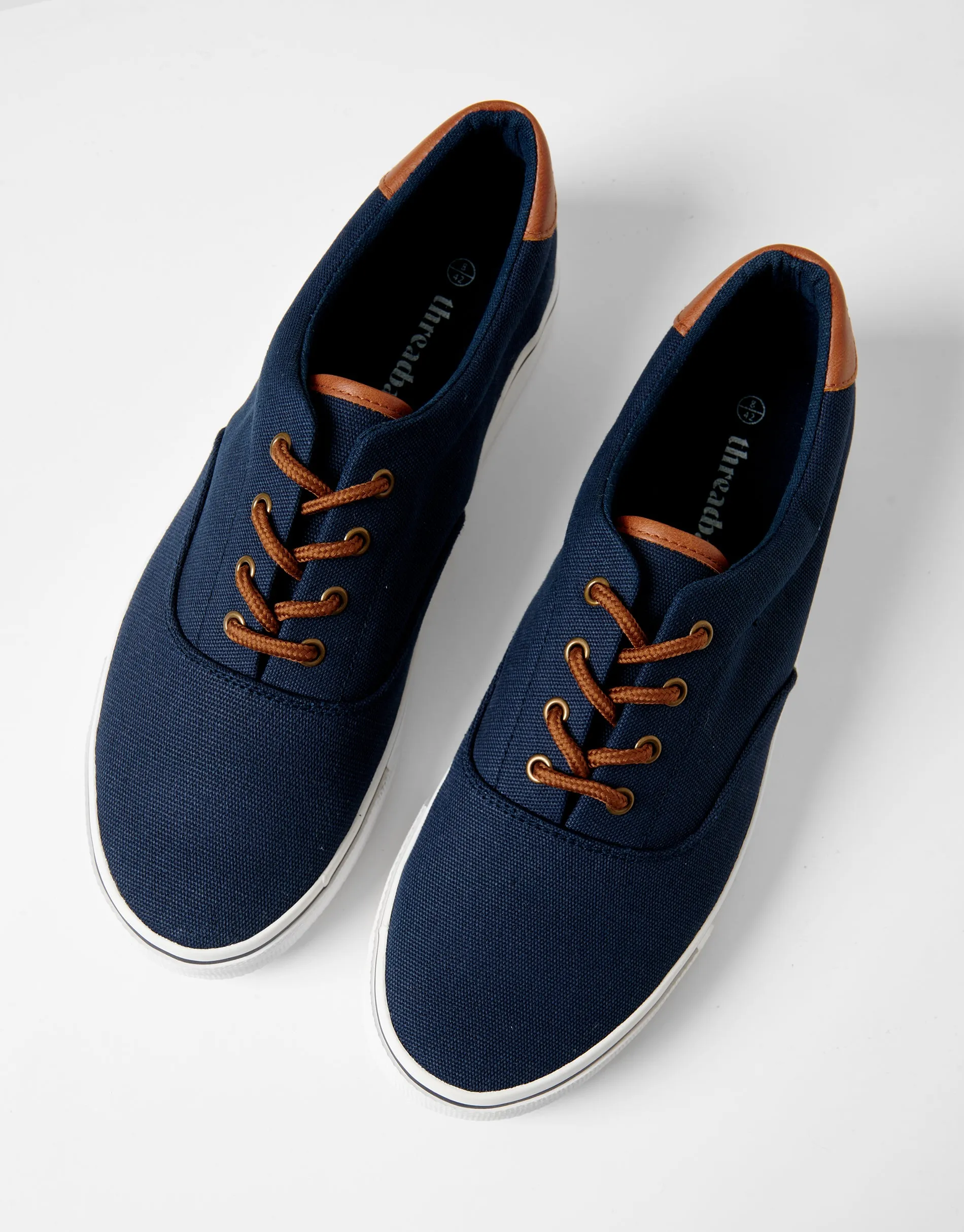 Navy Canvas Trainers sold by Threadbare product image thumbnail 2