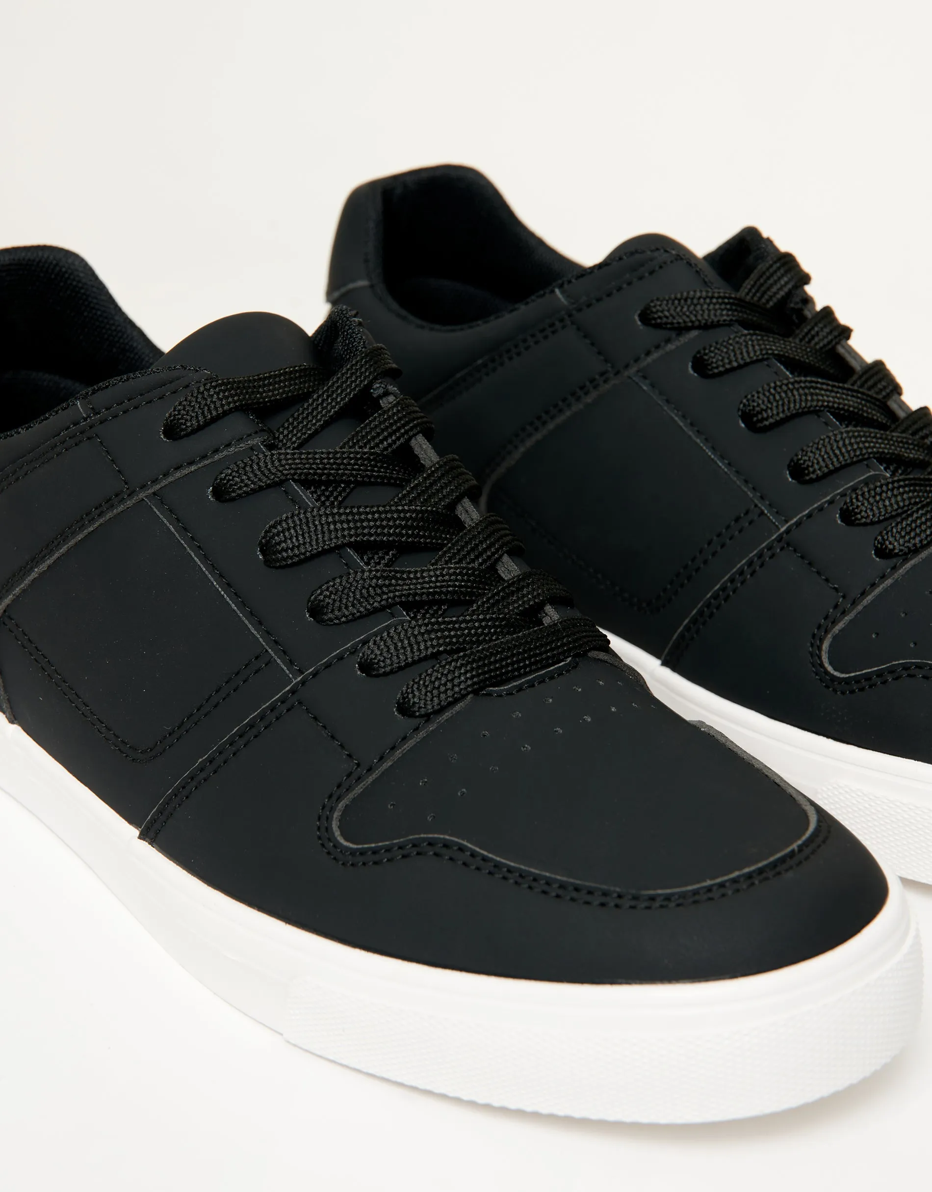 Black Court Trainers sold by Threadbare product image thumbnail 3