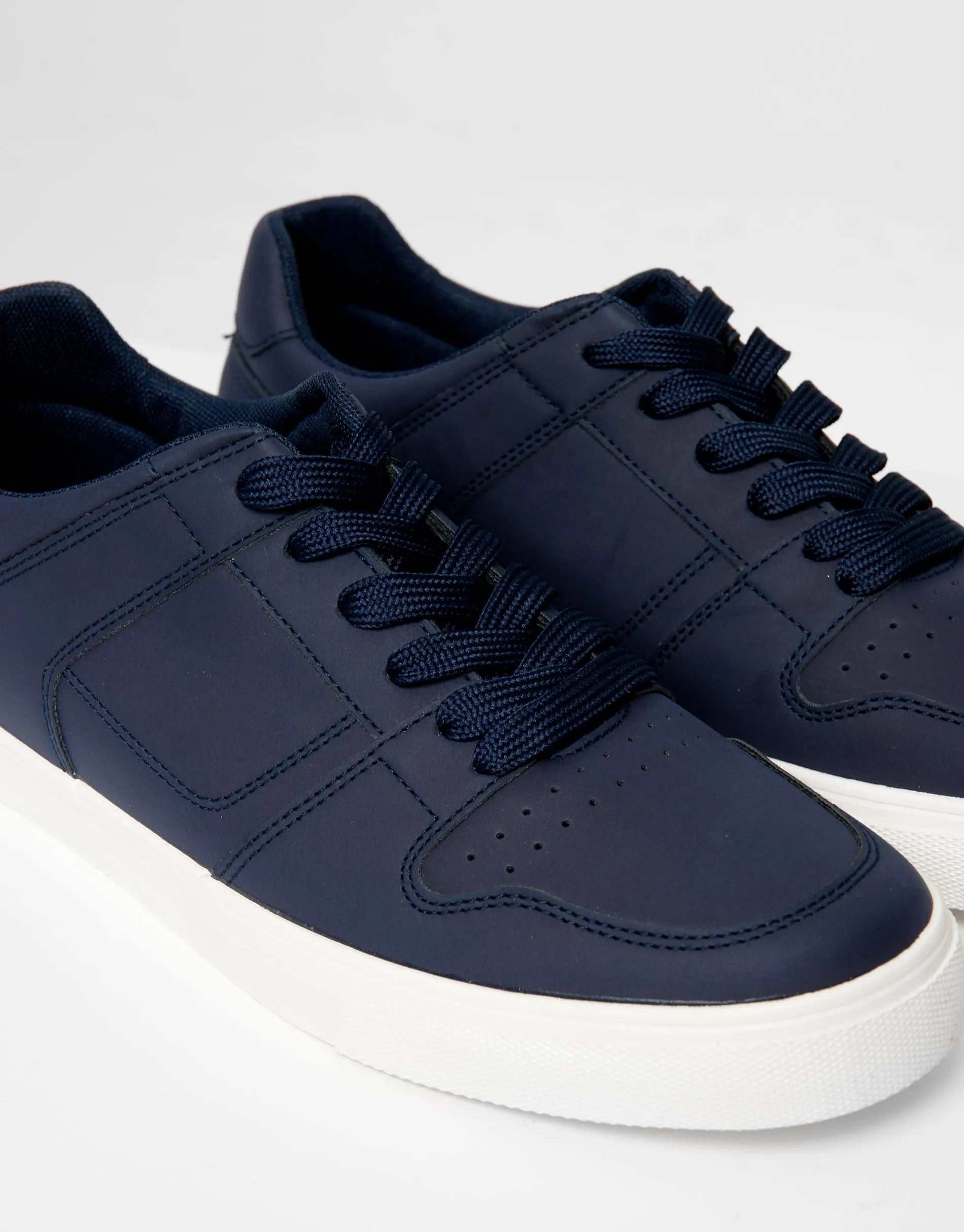 Navy Court Trainers sold by Threadbare product image thumbnail 3