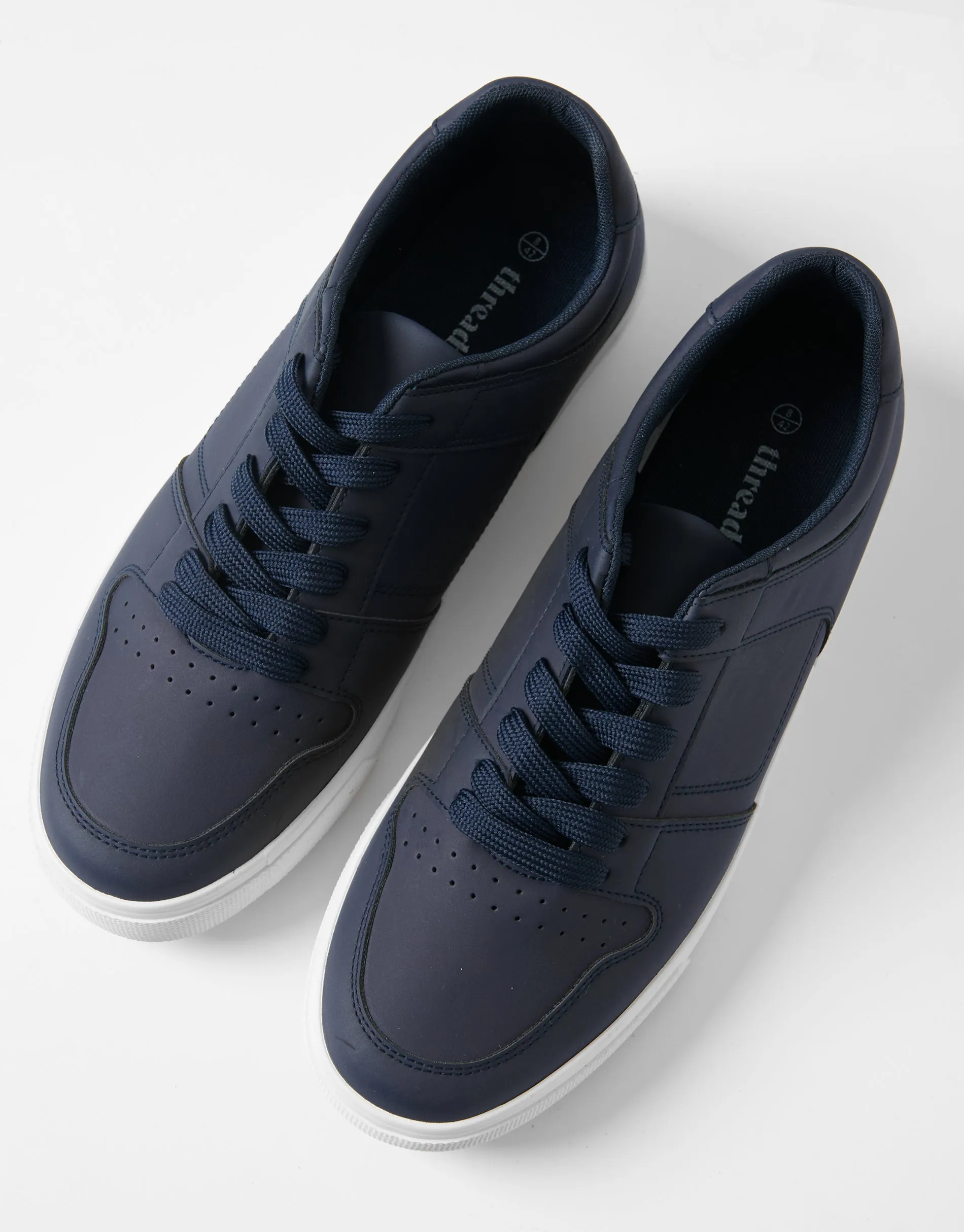 Navy Court Trainers sold by Threadbare product image thumbnail 2
