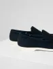 Navy Faux Suede Slip On Loafers sold by Threadbare