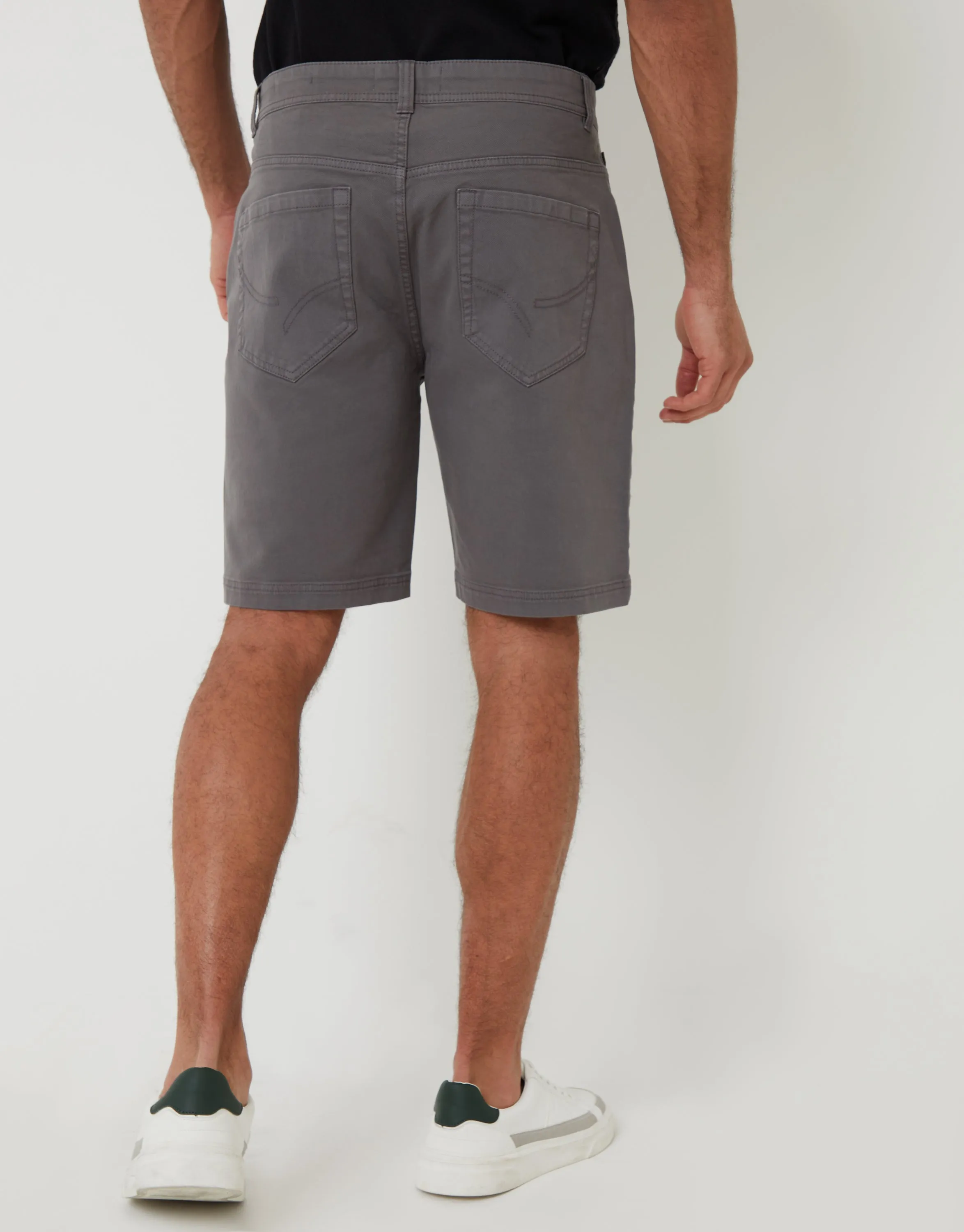 Threadbare Men's Slate Grey Stretch 5 Pocket Chino Shorts sold by Threadbare product image thumbnail 2