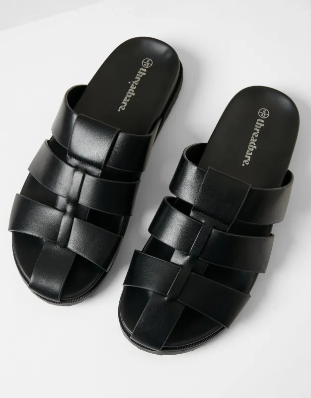 Threadbare Men's Black Gladiator Sandals sold by Threadbare